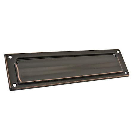 Ives Commercial Solid Brass Magazine Mail Slot with Spring Loaded Front and Open Back Aged Bronze Finish 620B716